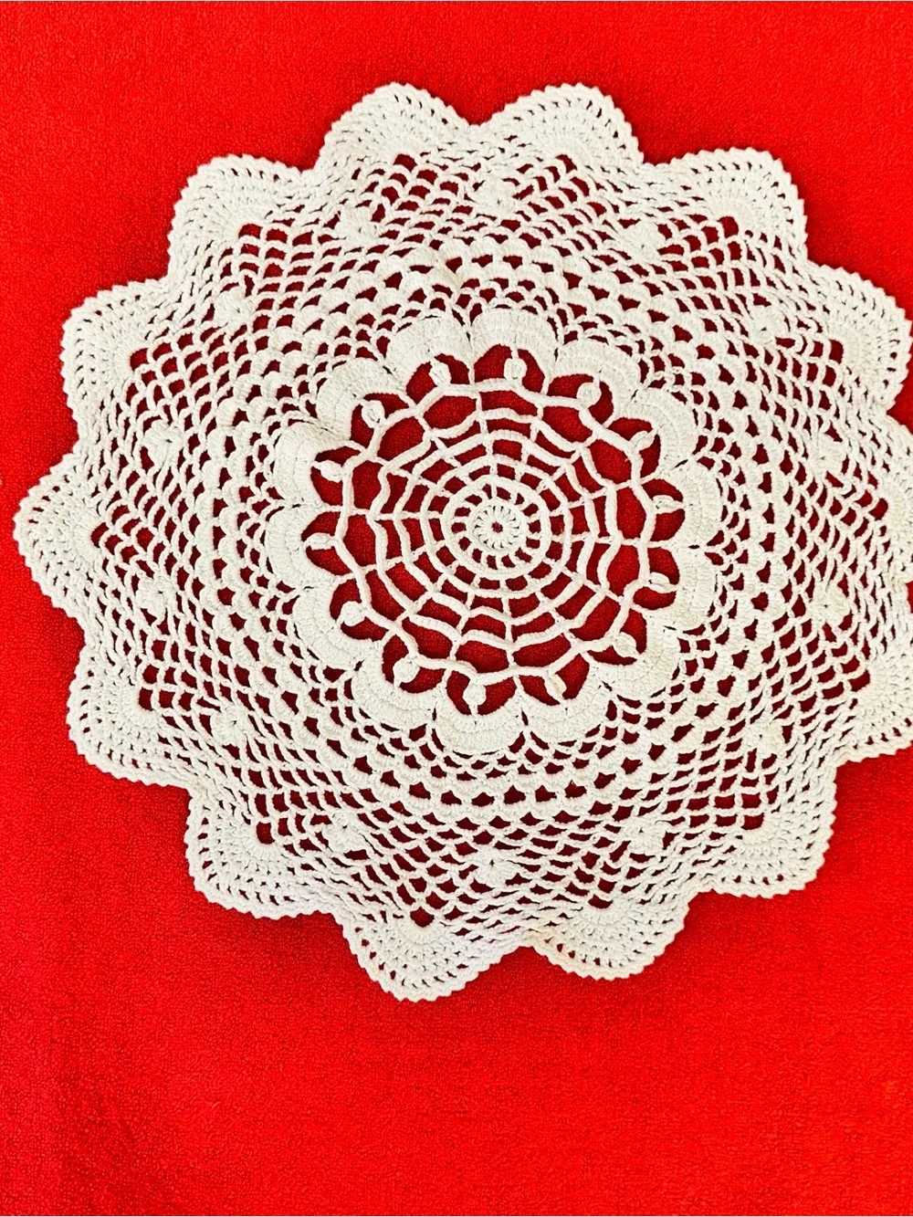 Handmade White Crochet Doily Set - Classic Home Dining Accent